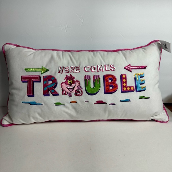 NWT. Disney Parks Madly Mischievous Here Comes Trouble 20x9” Throw Pillow. - Picture 2 of 13